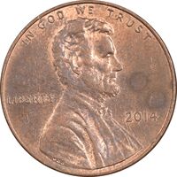 سکه 1 سنت 2014 لینکلن - AU55 - آمریکا