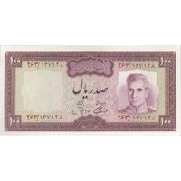 اسکناس 100 ریال (آموزگار - جهانشاهی) - تک - UNC61 - محمد رضا شاه