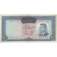 اسکناس 200 ریال (بهنیا - سمیعی) - تک - VF30 - محمد رضا شاه