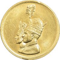 مدال طلا تاجگذاری 1346 - MS63 - محمد رضا شاه