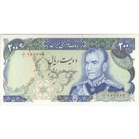اسکناس 200 ریال (یگانه - مهران) - تک - AU58 - محمد رضا شاه