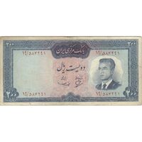 اسکناس 200 ریال (بهنیا - سمیعی) - تک - VF25 - محمد رضا شاه