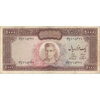 اسکناس 1000 ریال (آموزگار - فرمان فرماییان) - تک - VF25 - محمد رضا شاه