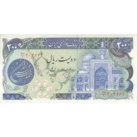 اسکناس 200 ریال (اردلان - مولوی) فیلیگران شاه - تک - AU58 - جمهوری اسلامی