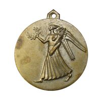 مدال برنز آویز افتخار سازمان تربیت بدنی ایران - نقره ای - EF -  محمد رضا شاه