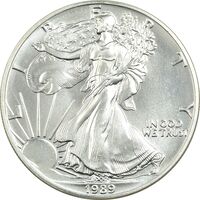 مدال یادبود 1 دلار 1989 عقاب - MS66 - آمریکا