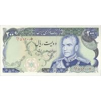 اسکناس 200 ریال (یگانه - خوش کیش) - تک - UNC60 - محمد رضا شاه