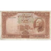 اسکناس 100 ریال پشت فارسی - شماره لاتین - تک - VF20 - رضا شاه