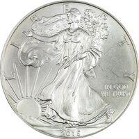 مدال یادبود 1 دلار 2015 عقاب - MS64 - آمریکا