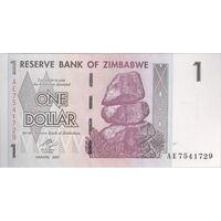 اسکناس 1 دلار 2007 جمهوری - تک - UNC64 - زیمبابوه