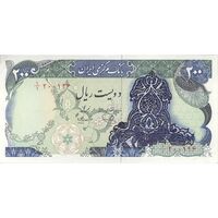 اسکناس 200 ریال سورشارژی (یگانه - مهران) بدون مهر فیلیگران - تک - AU58 - جمهوری اسلامی