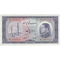 اسکناس 10 ریال 1333 - تک - UNC63 - محمد رضا شاه