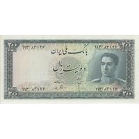 اسکناس 200 ریال سری سوم - تک - UNC62 - محمد رضا شاه