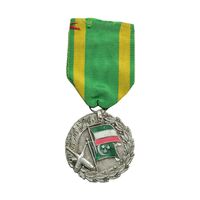 نشان نقره یادگار جشن دوم ازدواج محمدرضا شاه اردیبهشت 1318 - EF - رضا شاه