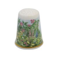 انگشتانه چینی قدیمی طرح باغ گل - کد 006540