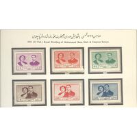تمبر عروسی محمدرضا شاه و ثریا اسفندیاری 1329 - محمدرضا شاه