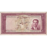 اسکناس 100 ریال کراواتی 1330 - تک - VF20 - محمد رضا شاه