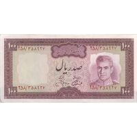 اسکناس 100 ریال (آموزگار - جهانشاهی) - تک - AU55 - محمد رضا شاه