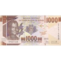 اسکناس 1000 فرانک 2015 جمهوری - تک - UNC64 - گینه