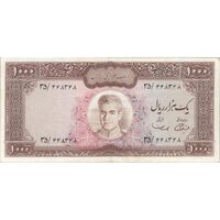اسکناس 1000 ریال (آموزگار - سمیعی) نوشته سیاه - VF35 - محمد رضا شاه