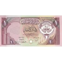 اسکناس 1 دینار 1968 (1980-1991) جابر احمد الصباح - تک - UNC63 - کویت