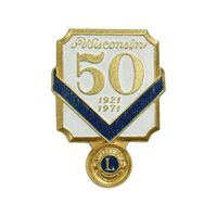 نشان باشگاه بین المللی لاینز 1921-1971 - ویسکانسین - UNC - ایالات متحده آمریکا