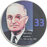 مدال یادبود هری اس. ترومن رئیس جمهور آمریکا - PF67 - ایالات متحده آمریکا