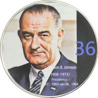مدال یادبود لیندون بی. جانسون رئیس جمهور آمریکا - PF67 - ایالات متحده آمریکا