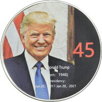 مدال یادبود دونالد جان ترامپ رئیس جمهور آمریکا - PF67 - ایالات متحده آمریکا