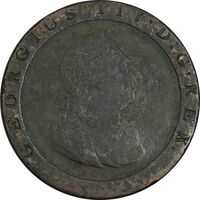 سکه 1 پنی 1797 جرج سوم - VF20 - بریتانیا