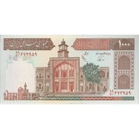 اسکناس 1000 ریال (نوربخش - عادلی) امضاء کوچک - شماره بزرگ - تک - UNC63 - جمهوری اسلامی