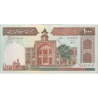 اسکناس 1000 ریال (نوربخش - عادلی) امضاء بزرگ - شماره بزرگ - تک - EF45 - جمهوری اسلامی