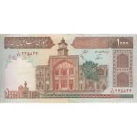اسکناس 1000 ریال (نوربخش - عادلی) امضاء کوچک - شماره بزرگ - تک - EF40 - جمهوری اسلامی