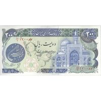 اسکناس 200 ریال (اردلان - مولوی) بدون فیلیگران - تک - UNC63 - جمهوری اسلامی