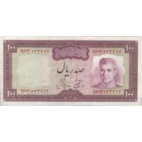 اسکناس 100 ریال (آموزگار - جهانشاهی) - تک - VF30 - محمد رضا شاه