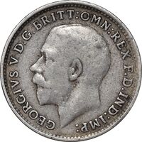 سکه 3 پنس 1920 جرج پنجم - EF45 - انگلستان