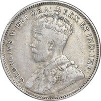 سکه 20 سنت 1912 جرج پنجم - EF45 - نیوفاوندلند
