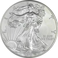 مدال یادبود 1 دلار 2011 عقاب - PF65 - آمریکا