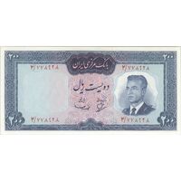 اسکناس 200 ریال (بهنیا - سمیعی) - تک - UNC64 - محمد رضا شاه