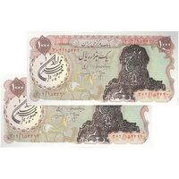 اسکناس 1000 ریال (انصاری - مهران) سورشارژ سیاه - مهر جمهوری - UNC63 - جمهوری اسلامی