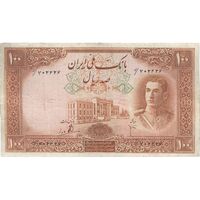 اسکناس 100 ریال قهوه ای - VF20 - محمد رضا شاه