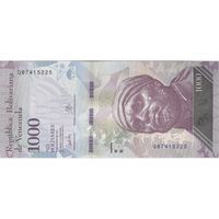 اسکناس 1000 بولیوار 2017 جمهوری بولیواری - تک - UNC62 - ونزوئلا