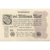 اسکناس 2000000 مارک 1923 جمهوری وایمار - تک - UNC61 - آلمان
