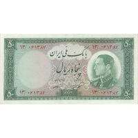 اسکناس 50 ریال 1333 - تک - UNC61 - محمد رضا شاه