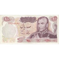 اسکناس 100 ریال 1350 - تک - AU55 - محمد رضا شاه