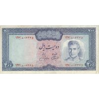 اسکناس 200 ریال (آموزگار - جهانشاهی) - تک - AU50 - محمد رضا شاه