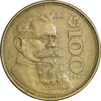سکه 100 پزو 1987 ایالات متحده - EF45 - مکزیک
