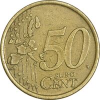 سکه 50 یورو سنت 2002 جمهوری - EF45 - ایتالیا
