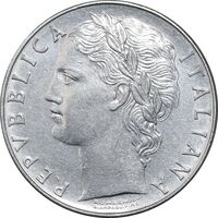 سکه 100 لیره 1977 جمهوری - EF45 - ایتالیا