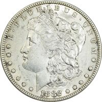 سکه یک دلار 1882 مورگان - MS61 - آمریکا